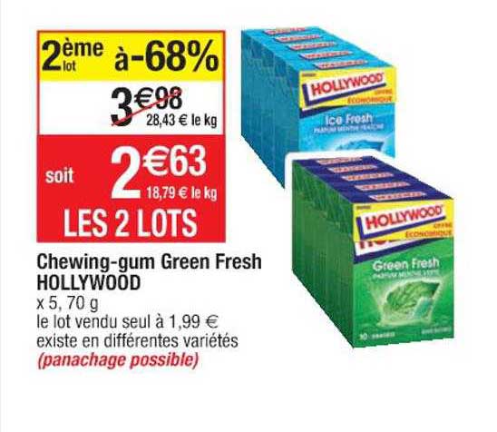 chewing-gum green fresh hollywood