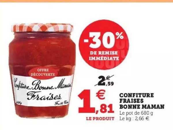 confiture fraises bonne maman