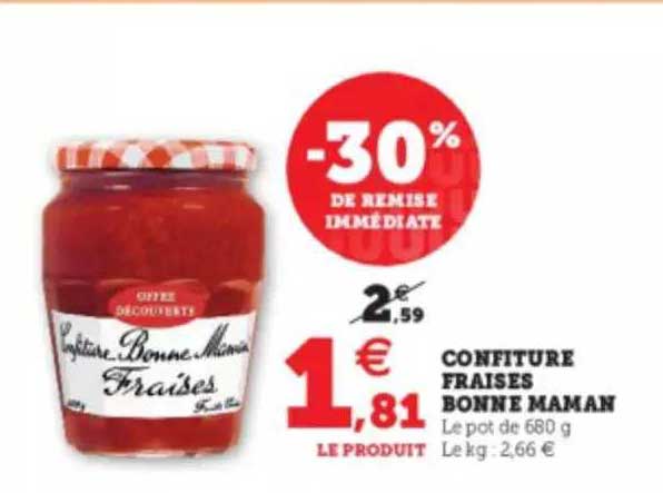 confiture fraises bonne maman