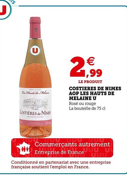 costières de nîmes aop les hauts de melaine u