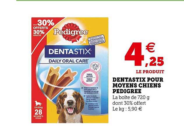 dentastix pour moyens chiens pedigree