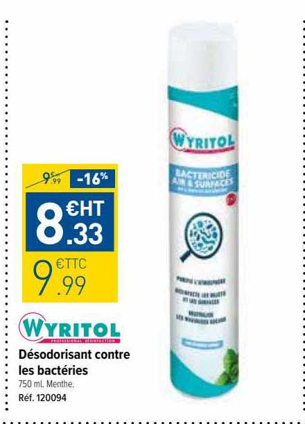 dèsosorisant contre les bactéries wyritol