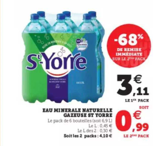Eau Minerale Naturelle Gazeuse St Yorre