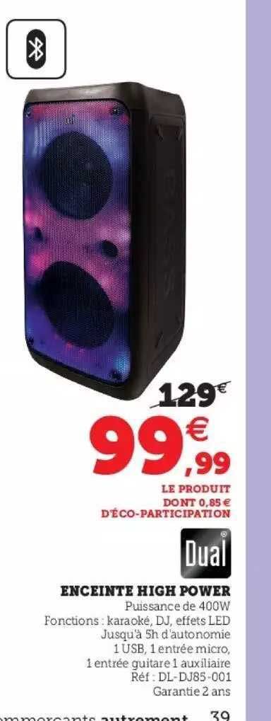 enceinte high power dual