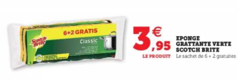 eponge grattante verte scoth brite
