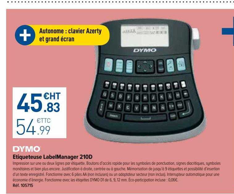 étiqueteuse labelManager 210d dymo