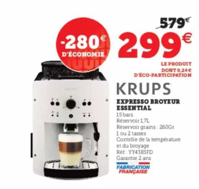 Expresso Broyeur Essential Krups