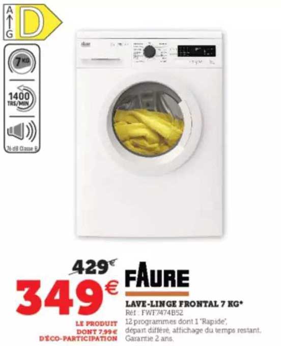 faure lave-linge frontal 7 kg