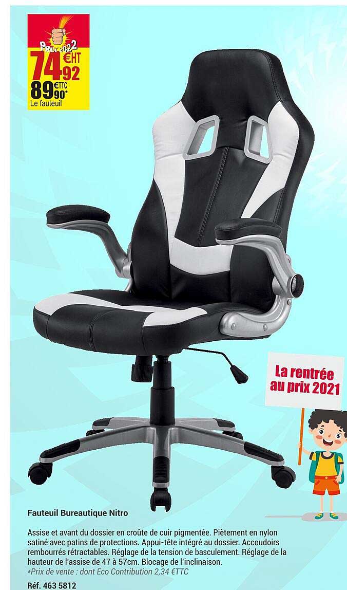 fauteuil bureautique nitro