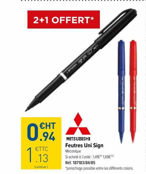 feutres uni sign mitsubishi
