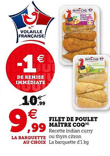 filet de poulet maître coq