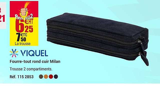 fourre-tout rond cuir milan