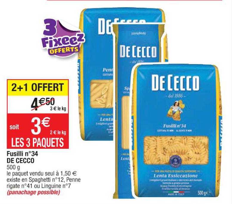 fusilli n°34 de decco