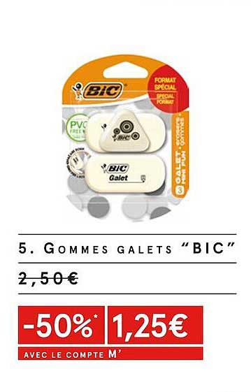 Gommes Galets Bic