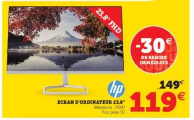 hp écran d'ordinateur 23,8"