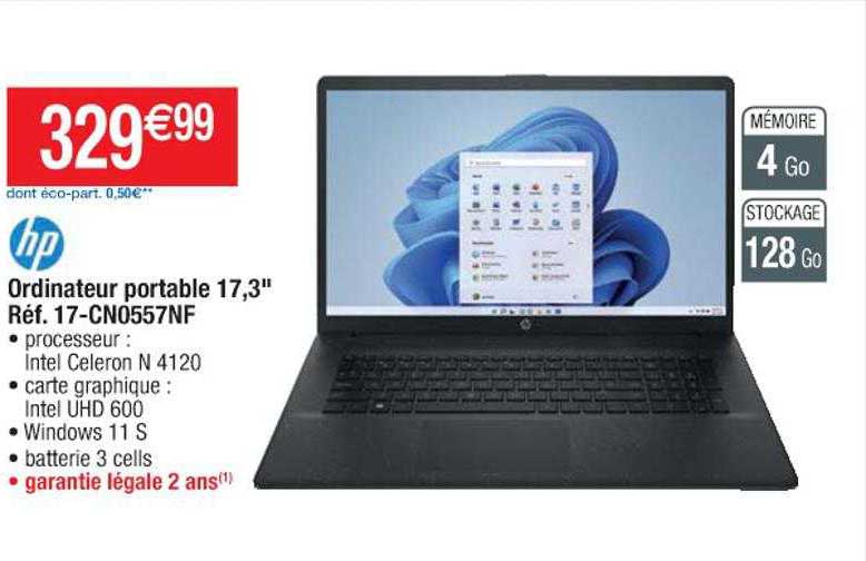 Hp Ordinateur Portable 17,3"