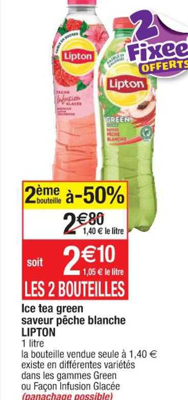 Ice Tea Green Saveur Pêche Blanche