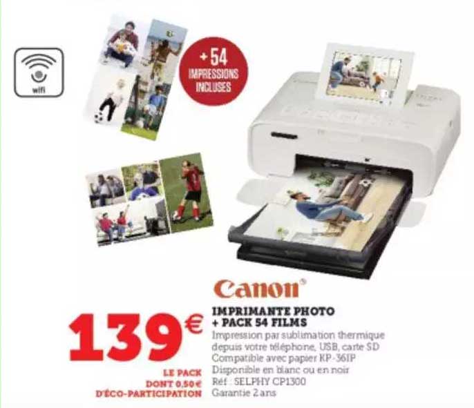 Imprimante Photo + Pack 54 Films Canon