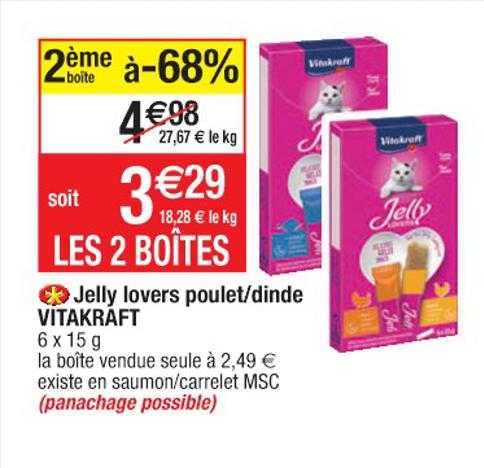 jelly lovers poulet ou dinde vitakraft
