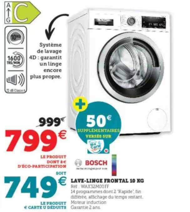 lave-linge frontal 10 kg bosch