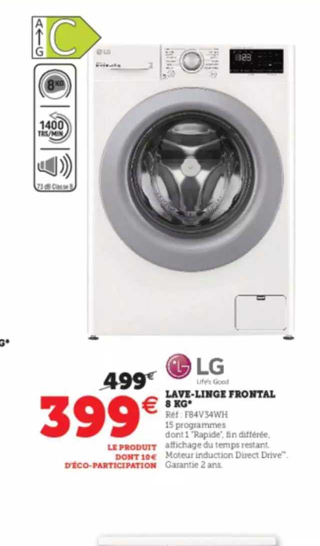 Lave-linge Frontal 9kg Lg