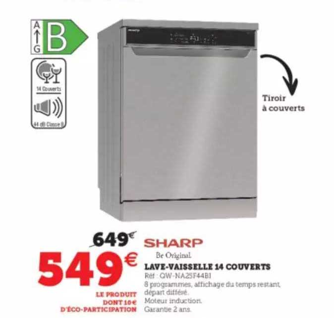 lave-vaisselle 14 couverts sharp