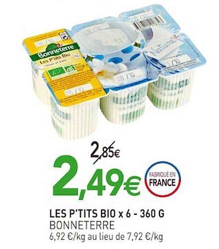 les p'tits bio x 6 bonneterre