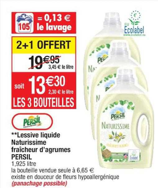 Lessive Liquide Naturissime Fraîcheur D'agrumes Persil