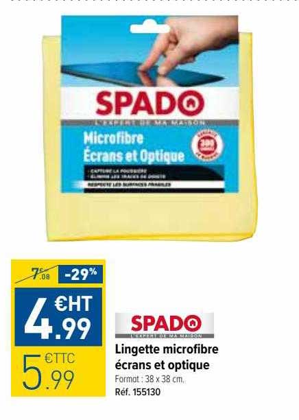 lingette microfibre érans et optique spado