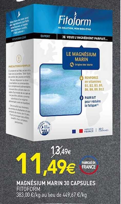 Magnésium Marib 30 Capsules Fitoform