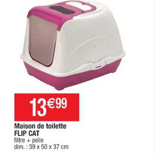 maison de toilette flip cat