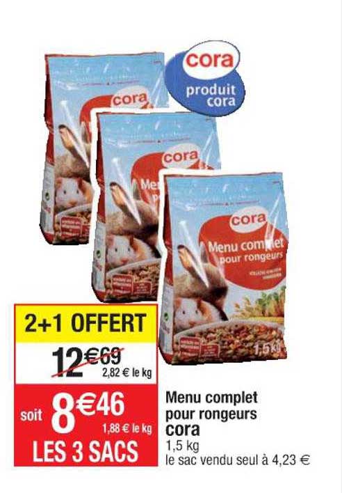 menu complet pour rongeurs cora