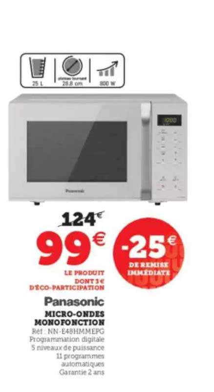 micro-ondes monofonction panasonic