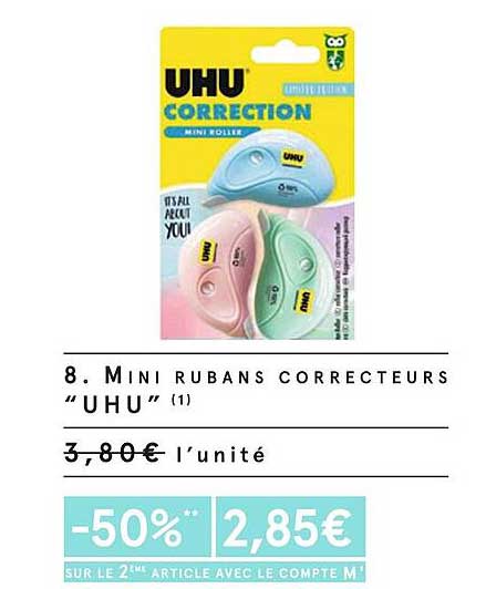 Mini Rubans Correcteurs Uhu