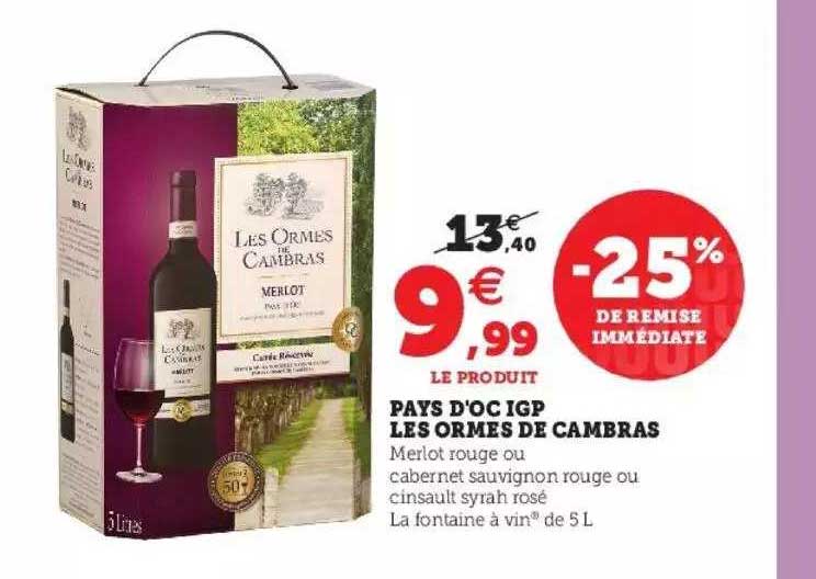 pays d'oc igp les ormes de cambras