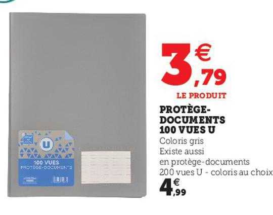 Protège-documents 100 Vues U