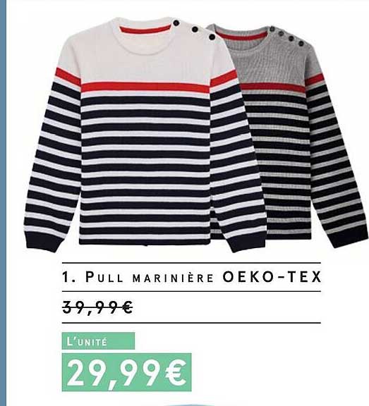 pull marinière oeko-tex