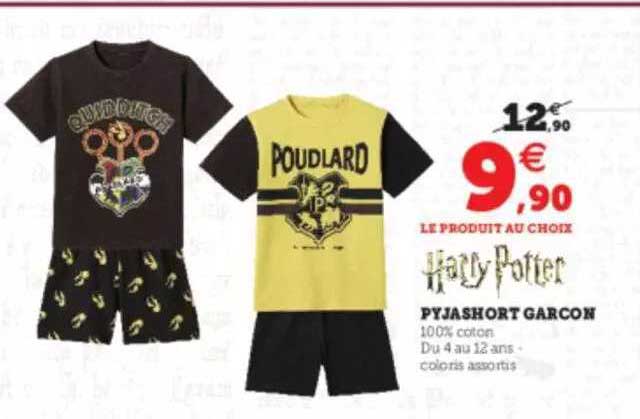 pyjashort garçon harry potter