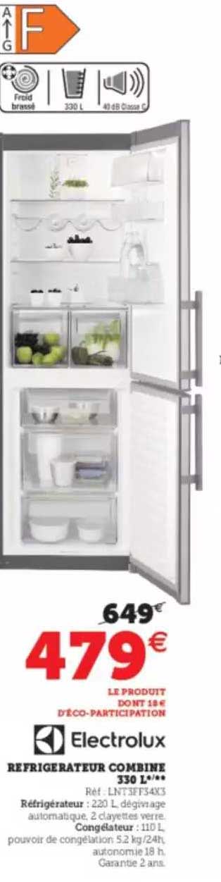 Refrigerateur Combine 330 L" Electrolux