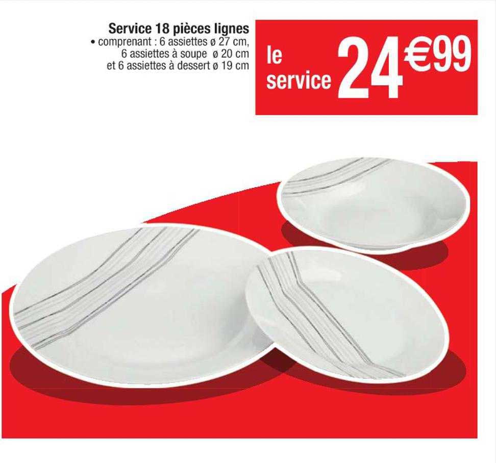 service 18 pièces lignes