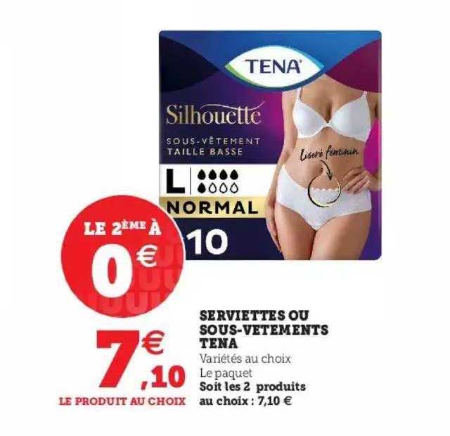 serviettes ou sous-vêtements tena