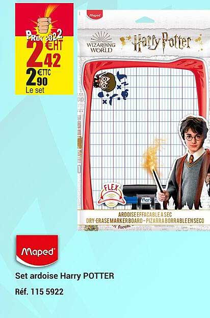 set ardoise harry potter maped