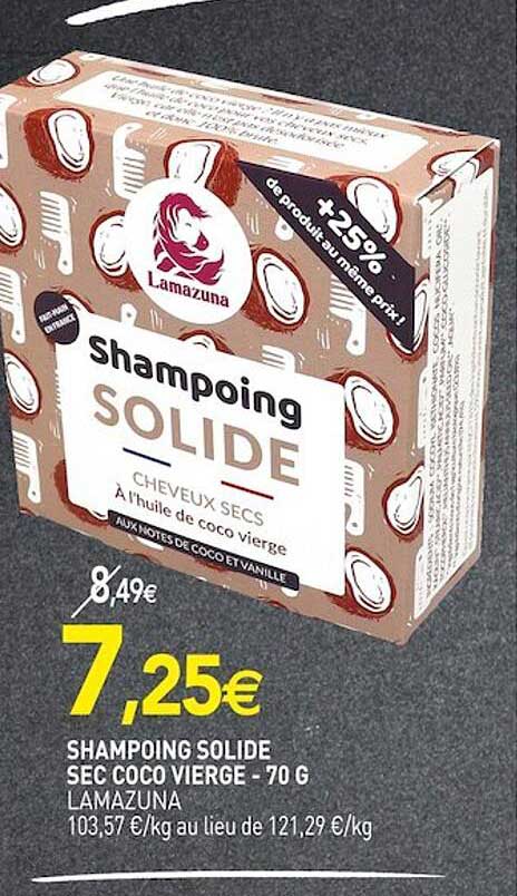 shampoing solide sec coco vierge lamazuna