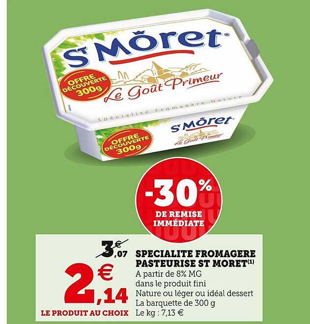 spécialité fromagère pasteurisé st môret