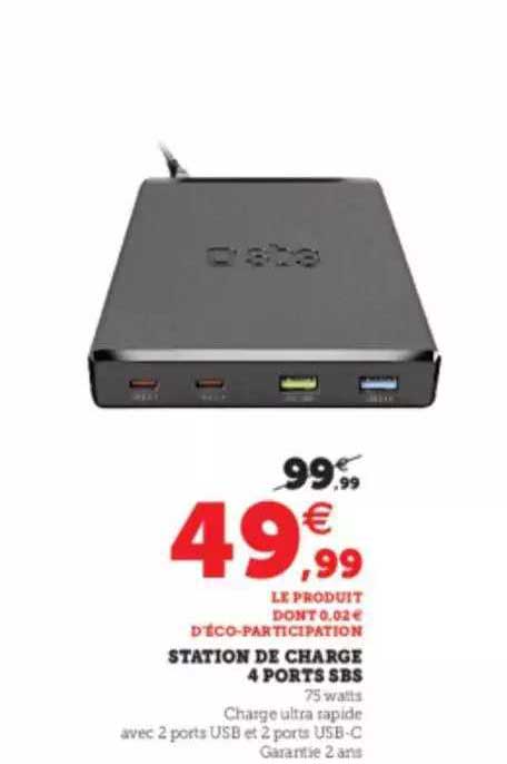 station de charge 4 ports sbs