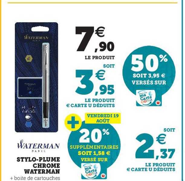 stylo-plume chrome waterman