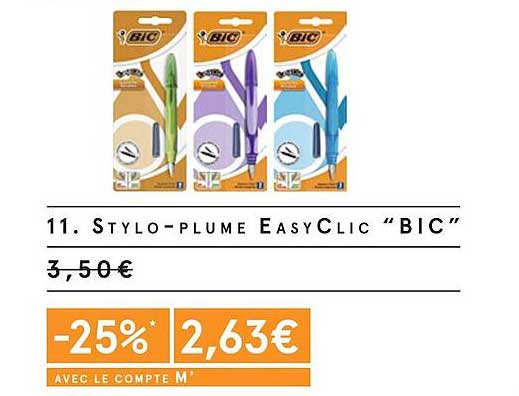 stylo-plume easyclic bic