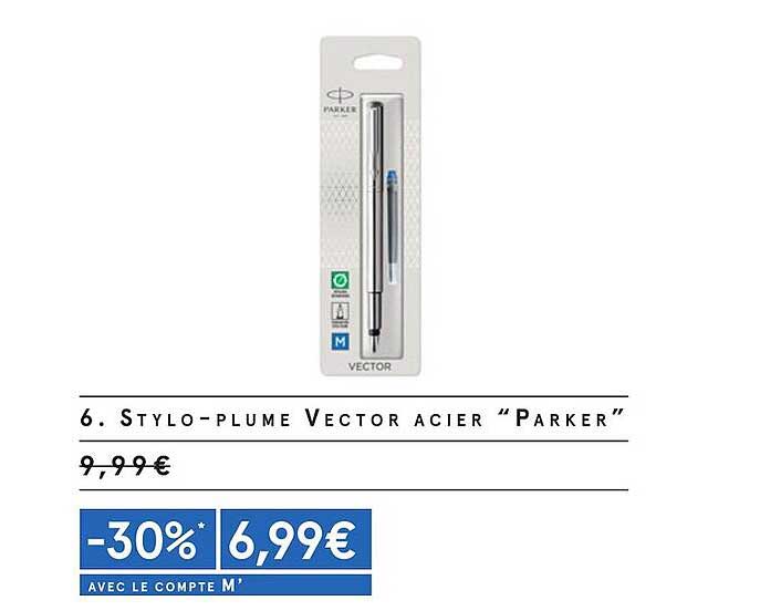 stylo-plume vector acier parker