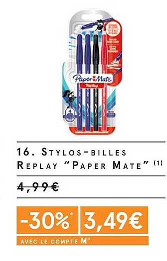 Stylos-billes Replay Paper Mate