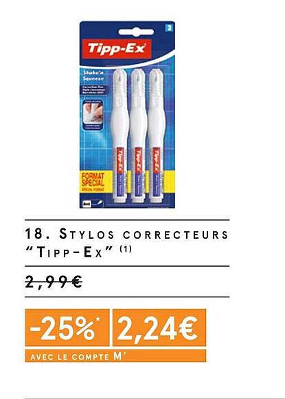 stylos correcteurs tipp-ex